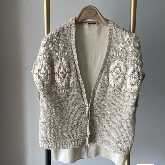 Brunello Cucinelli beaded and embroidered cardigan - Picture 1 of 6